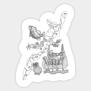 the Great Valley Map Sticker